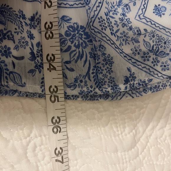 Calvin Klein Blue Willow Drop Waist High Neck Sleeveless Dress, size 8 - Picture 6 of 6